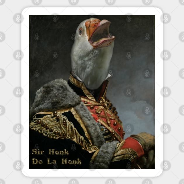 Sir Honk De La Honk - funny goose paint Sticker by FandomizedRose